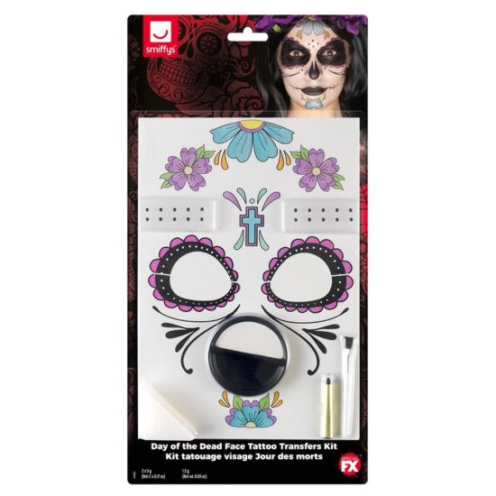 Kit de calcomanías para la cara del Día de Muertos Kit de calcomanías para la cara del Día de Muertos