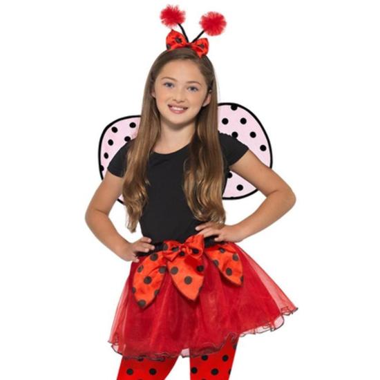 Kit de Mariquita, Negro y Rojo, con Tutú, Alas y Diadema Kit de Mariquita, Negro y Rojo, con Tutú, Alas y Diadema