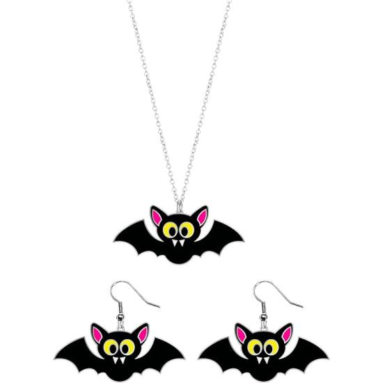 Kit de Pendientes y Collar de Murciélagos para Halloween Kit de Pendientes y Collar de Murciélagos para Halloween