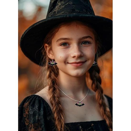 Kit de Pendientes y Collar de Murciélagos para Halloween Kit de Pendientes y Collar de Murciélagos para Halloween