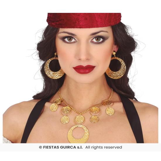 Kit de pendientes y collar de zíngara para mujer Kit de pendientes y collar de zíngara para mujer