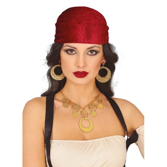 Kit de pendientes y collar de zíngara para mujer Kit de pendientes y collar de zíngara para mujer