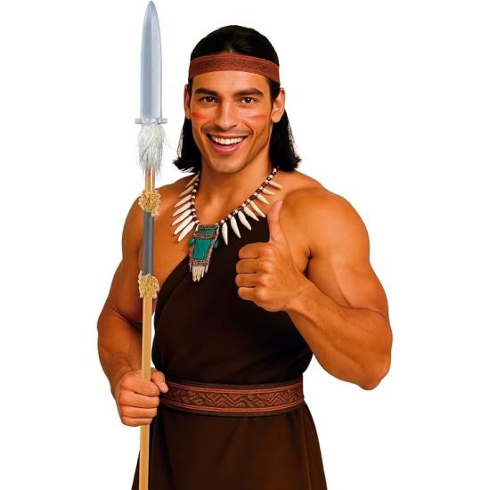 Lanza Indígena de Juguete Desmontable (120 cm) – Accesorio para Disfraces Lanza Indígena de Juguete Desmontable (120 cm) – Accesorio para Disfraces