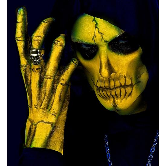 Maquillaje Amarillo  Fluorescente en Bote 30ml Maquillaje Amarillo  Fluorescente en Bote 30ml