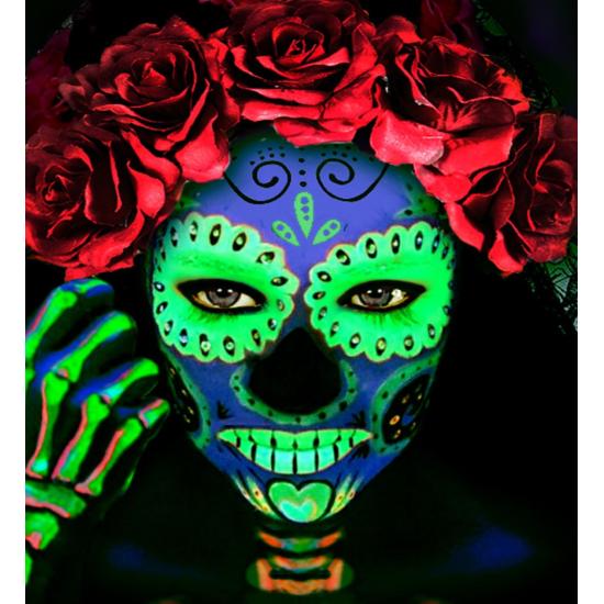 Maquillaje Verde Fluorescente en Bote 30ml Maquillaje Verde Fluorescente en Bote 30ml