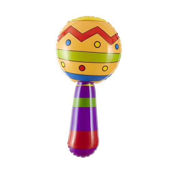 Maraca Hinchable con Campanilla 20 cm Maraca Hinchable con Campanilla 20 cm