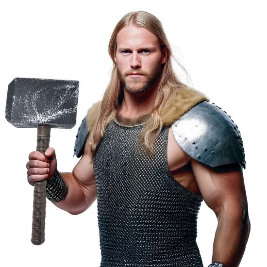Martillo Vikingo de 53 cm - Complemento Épico para tu Disfraz Martillo Vikingo de 53 cm - Complemento Épico para tu Disfraz