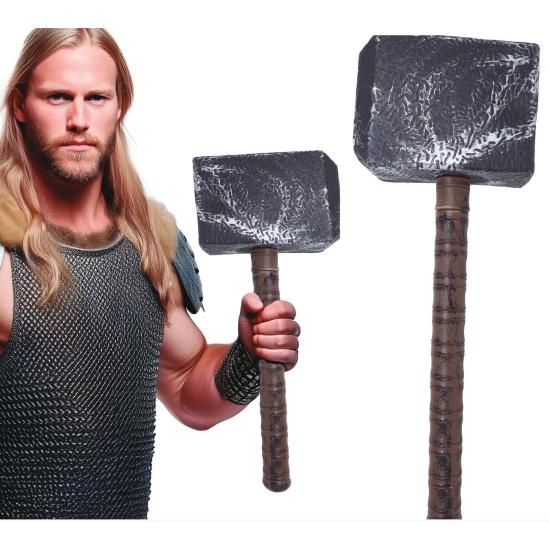Martillo Vikingo de 53 cm - Complemento Épico para tu Disfraz Martillo Vikingo de 53 cm - Complemento Épico para tu Disfraz
