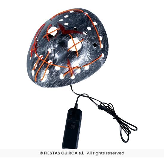 Mascara hockey plata con luz, pvc Mascara hockey plata con luz, pvc