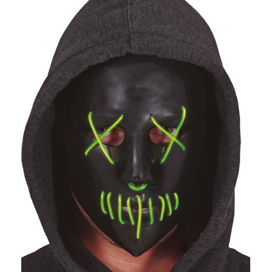 Mascara negra con luz, pvc Mascara negra con luz, pvc