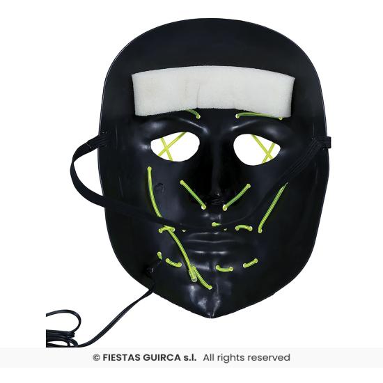 Mascara negra con luz, pvc Mascara negra con luz, pvc