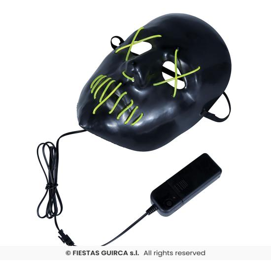 Mascara negra con luz, pvc Mascara negra con luz, pvc