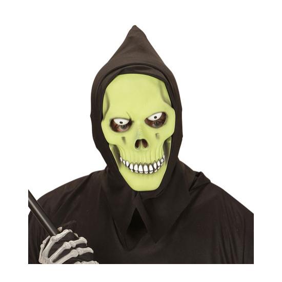 Mascara verde  con capucha brilla en oscuridad Mascara verde  con capucha brilla en oscuridad