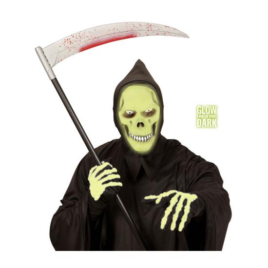 Mascara verde  con capucha brilla en oscuridad Mascara verde  con capucha brilla en oscuridad