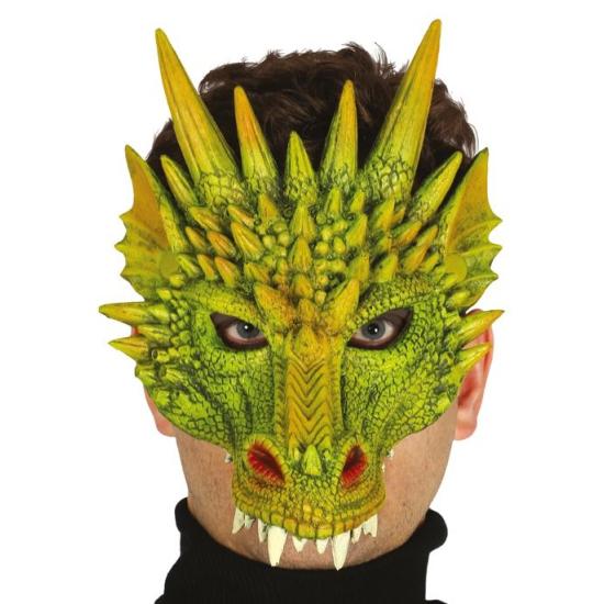 Media Mascara  Dragón Foam Verde Media Mascara  Dragón Foam Verde