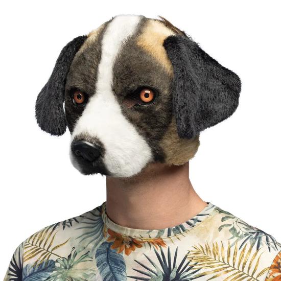 Media máscara de peluche San Bernardo adultos Media máscara de peluche San Bernardo adultos