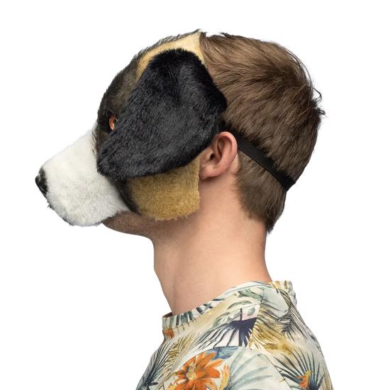 Media máscara de peluche San Bernardo adultos Media máscara de peluche San Bernardo adultos