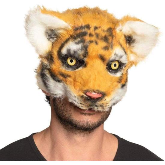 Media máscara de pelucheTigre Media máscara de pelucheTigre
