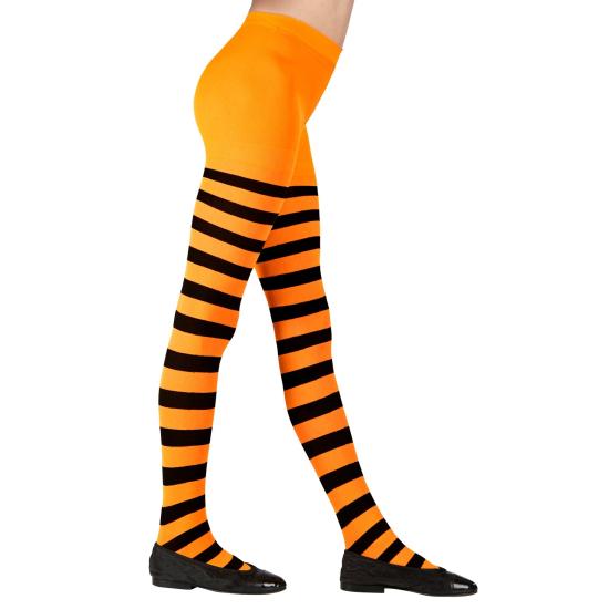 Medias a rayas Naranjas y Negras. Medias a rayas Naranjas y Negras.