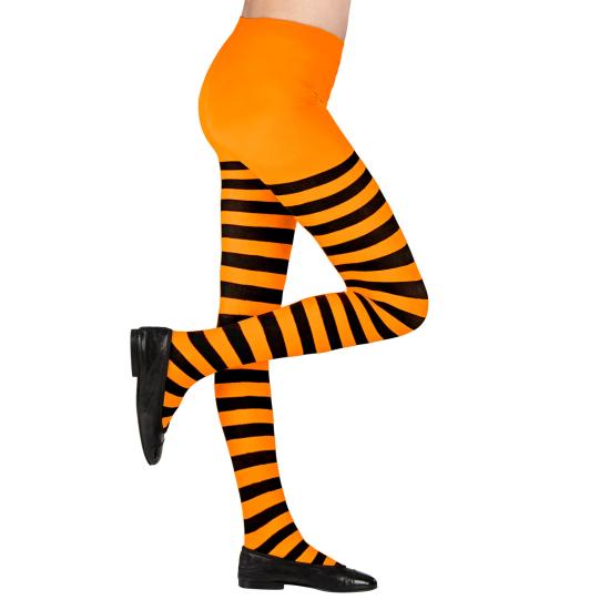 Medias a rayas Naranjas y Negras. Medias a rayas Naranjas y Negras.