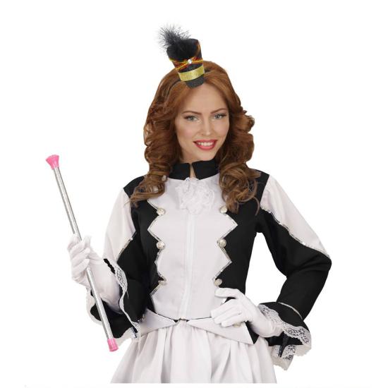 Mini Gorro Majorette Purpurina con Gema y Pluma.2* Mini Gorro Majorette Purpurina con Gema y Pluma.2*