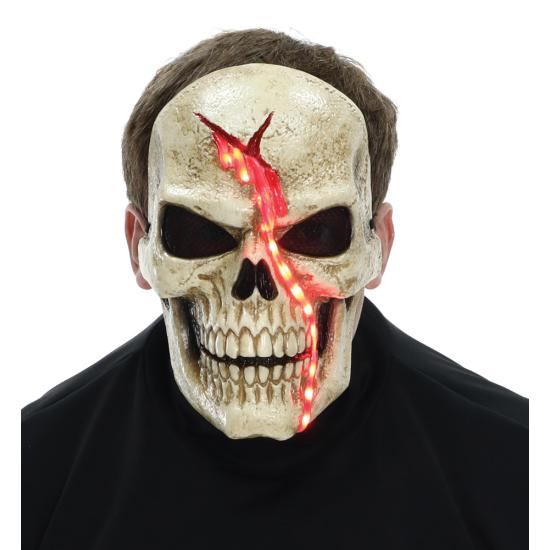 Máscara de calavera sangrante con luces Máscara de calavera sangrante con luces