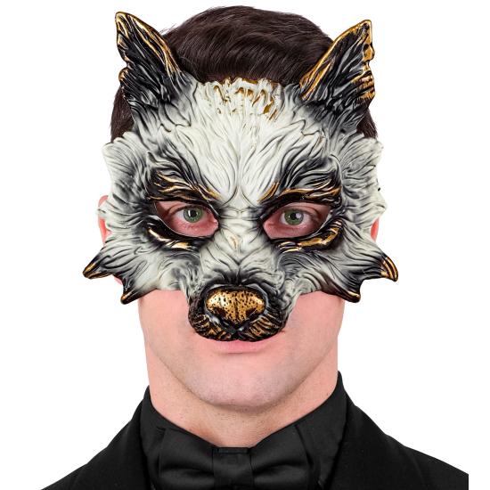 Máscara de Lobo Realista para Carnaval, Halloween o Fiestas de Disfraces – Unisex – Diseño 3D con Detalles Dorados Máscara de Lobo Realista para Carnaval, Halloween o Fiestas de Disfraces – Unisex – Diseño 3D con Detalles Dorados