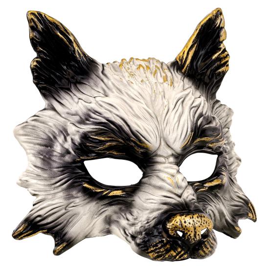Máscara de Lobo Realista para Carnaval, Halloween o Fiestas de Disfraces – Unisex – Diseño 3D con Detalles Dorados Máscara de Lobo Realista para Carnaval, Halloween o Fiestas de Disfraces – Unisex – Diseño 3D con Detalles Dorados
