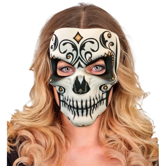 Máscara de Tela Señor Día de los Muertos Máscara de Tela Señor Día de los Muertos