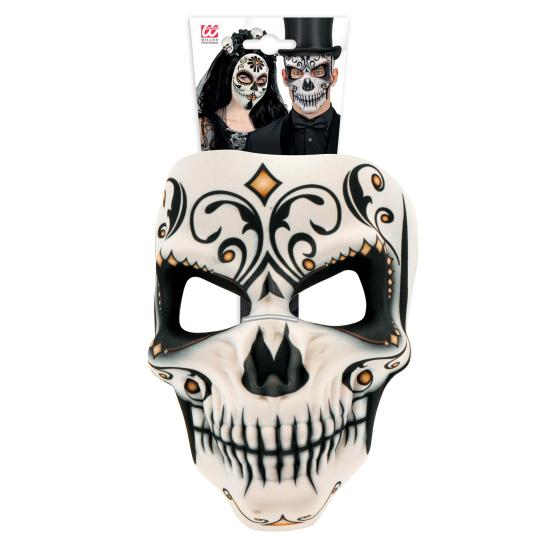 Máscara de Tela Señor Día de los Muertos Máscara de Tela Señor Día de los Muertos