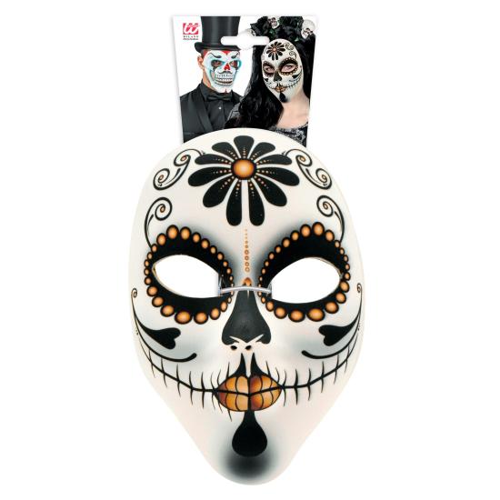 Máscara de Tela Señora Día de los Muertos Máscara de Tela Señora Día de los Muertos