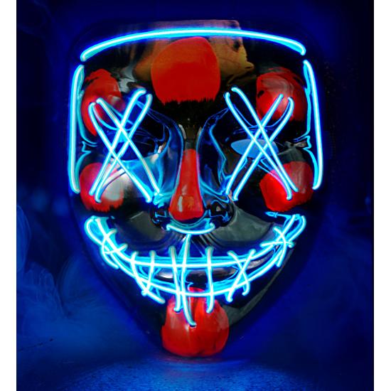 Máscara LED aterradora, cara brillante, psicópata, demonio, Halloween Máscara LED aterradora, cara brillante, psicópata, demonio, Halloween