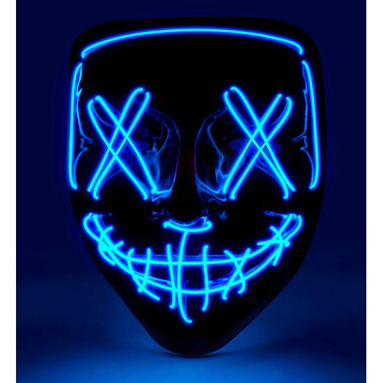 Máscara LED aterradora, cara brillante, psicópata, demonio, Halloween Máscara LED aterradora, cara brillante, psicópata, demonio, Halloween