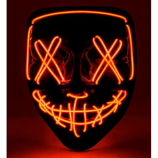 Máscara LED aterradora, cara brillante, psicópata, demonio, Halloween Máscara LED aterradora, cara brillante, psicópata, demonio, Halloween