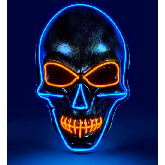 Máscara LED calavera, cara brillante, calavera, esqueleto, demonio, Halloween Máscara LED calavera, cara brillante, calavera, esqueleto, demonio, Halloween
