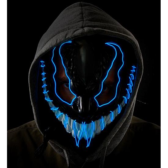 Máscara LED monstruo, cara brillante, mueca de miedo, demonio, Halloween Máscara LED monstruo, cara brillante, mueca de miedo, demonio, Halloween