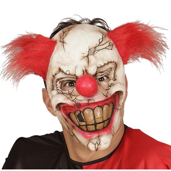 Máscara payaso zombie con pelo Máscara payaso zombie con pelo