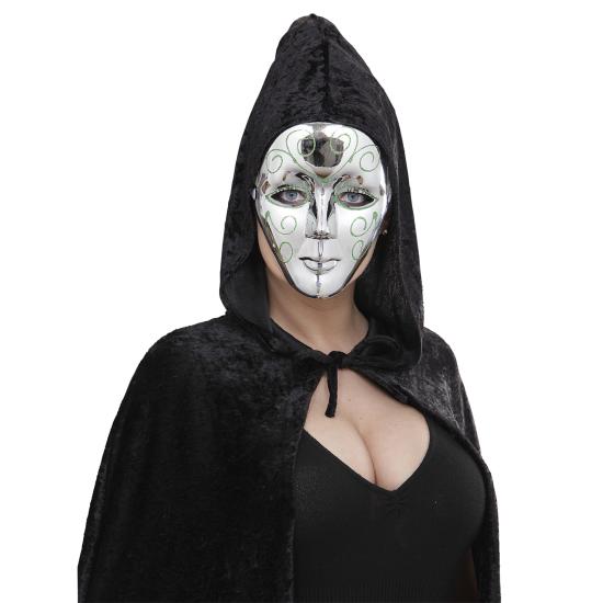 Máscara Plateada con Glitter Verde Máscara Plateada con Glitter Verde