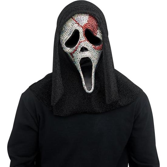 Máscara Sangrienta Ghost Face Bloody Bling – Terror con Brillo y Estilo Máscara Sangrienta Ghost Face Bloody Bling – Terror con Brillo y Estilo