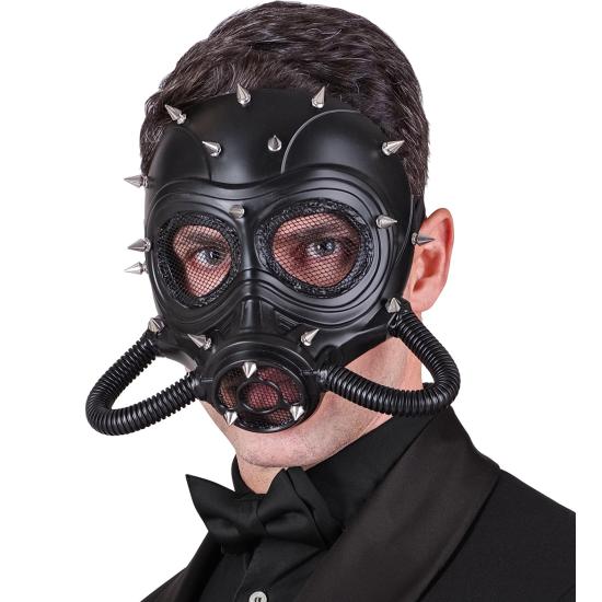 Máscara Steampunk Negra con Pinchos – Disfraz Gótico, Fetish o Postapocalíptico Máscara Steampunk Negra con Pinchos – Disfraz Gótico, Fetish o Postapocalíptico