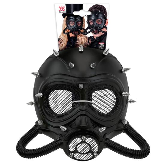 Máscara Steampunk Negra con Pinchos – Disfraz Gótico, Fetish o Postapocalíptico Máscara Steampunk Negra con Pinchos – Disfraz Gótico, Fetish o Postapocalíptico