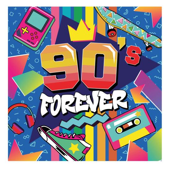 Pack 12 servilletas años 90 33X33 CMS Pack 12 servilletas años 90 33X33 CMS