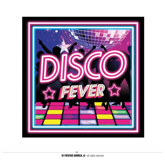 Pack 12 servilletas Disco 33X33 CMS. Pack 12 servilletas Disco 33X33 CMS.