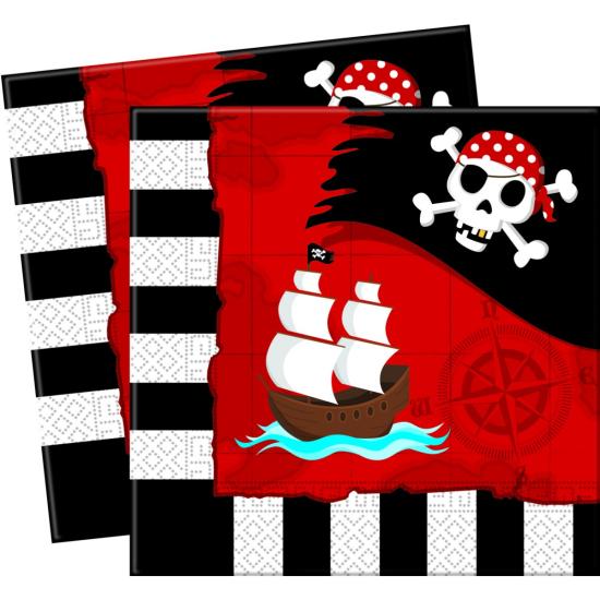 PACK 20 SERVILLETAS PIRATAS PACK 20 SERVILLETAS PIRATAS