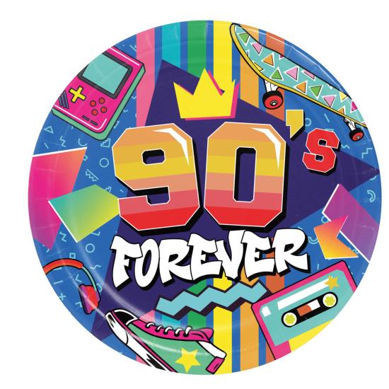 Pack 6 Platos Años 90 23 cms Pack 6 Platos Años 90 23 cms