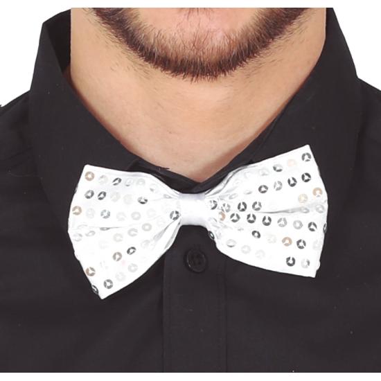 Pajarita Lentejuelas Plata 12 cms Pajarita Lentejuelas Plata 12 cms