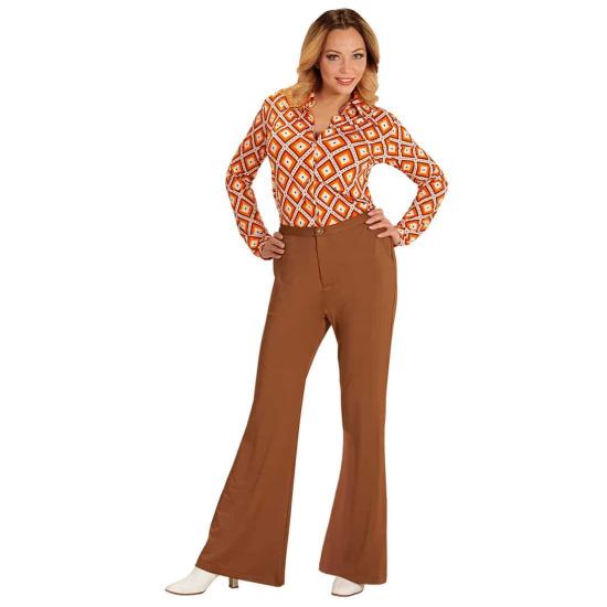 Pantalones de Mujer Años 70 Groovy Marrón* Pantalones de Mujer Años 70 Groovy Marrón*