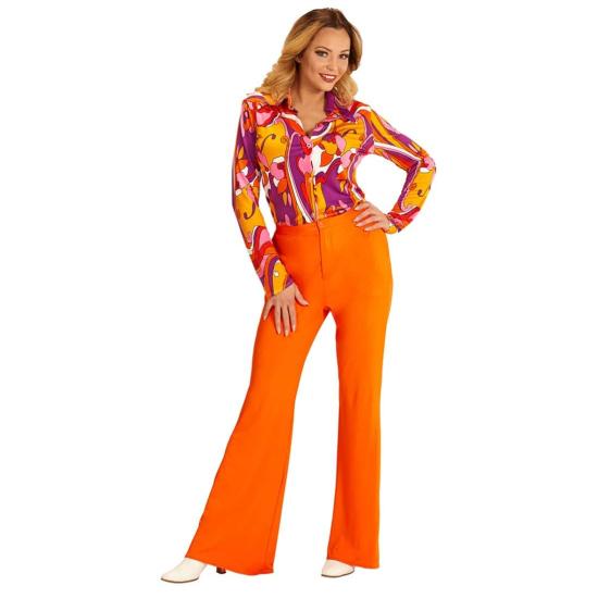 Pantalones de Mujer Años 70 Groovy Naranja Pantalones de Mujer Años 70 Groovy Naranja
