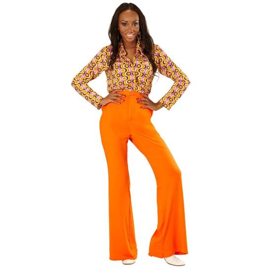 Pantalones de Mujer Años 70 Groovy Naranja Pantalones de Mujer Años 70 Groovy Naranja