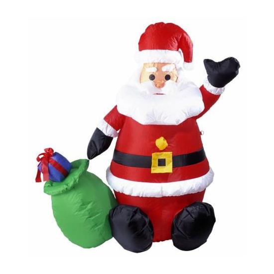 Papá Noel hinchable con luz 122 cm - uso interiores Papá Noel hinchable con luz 122 cm - uso interiores